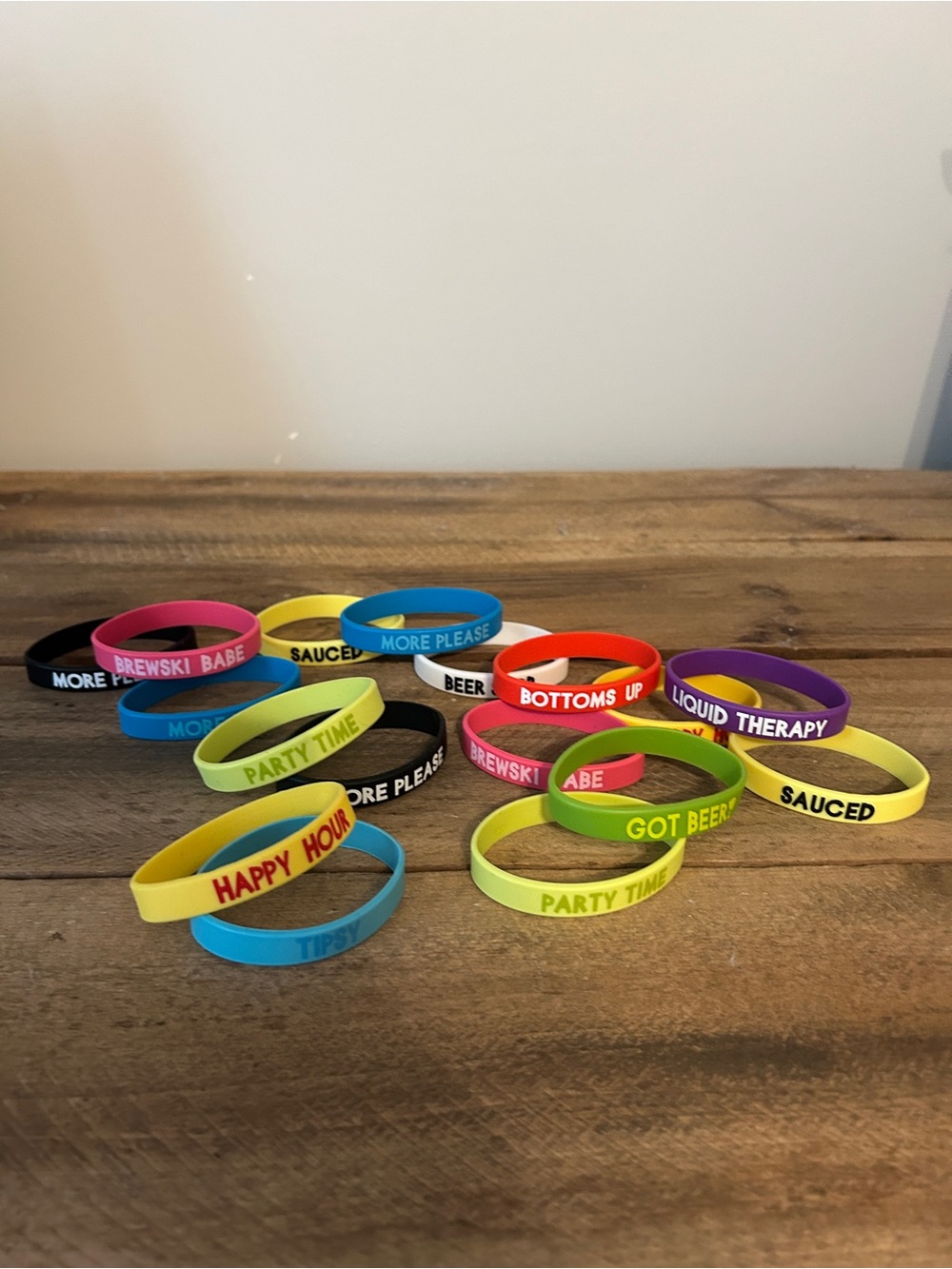 Colorful Silicone drink bands Set - Mixed Colors